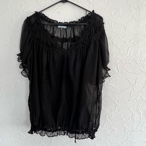 DO + BE WOMENS BLACK LACE TOO SIZE LARGE - Picture 1 of 5